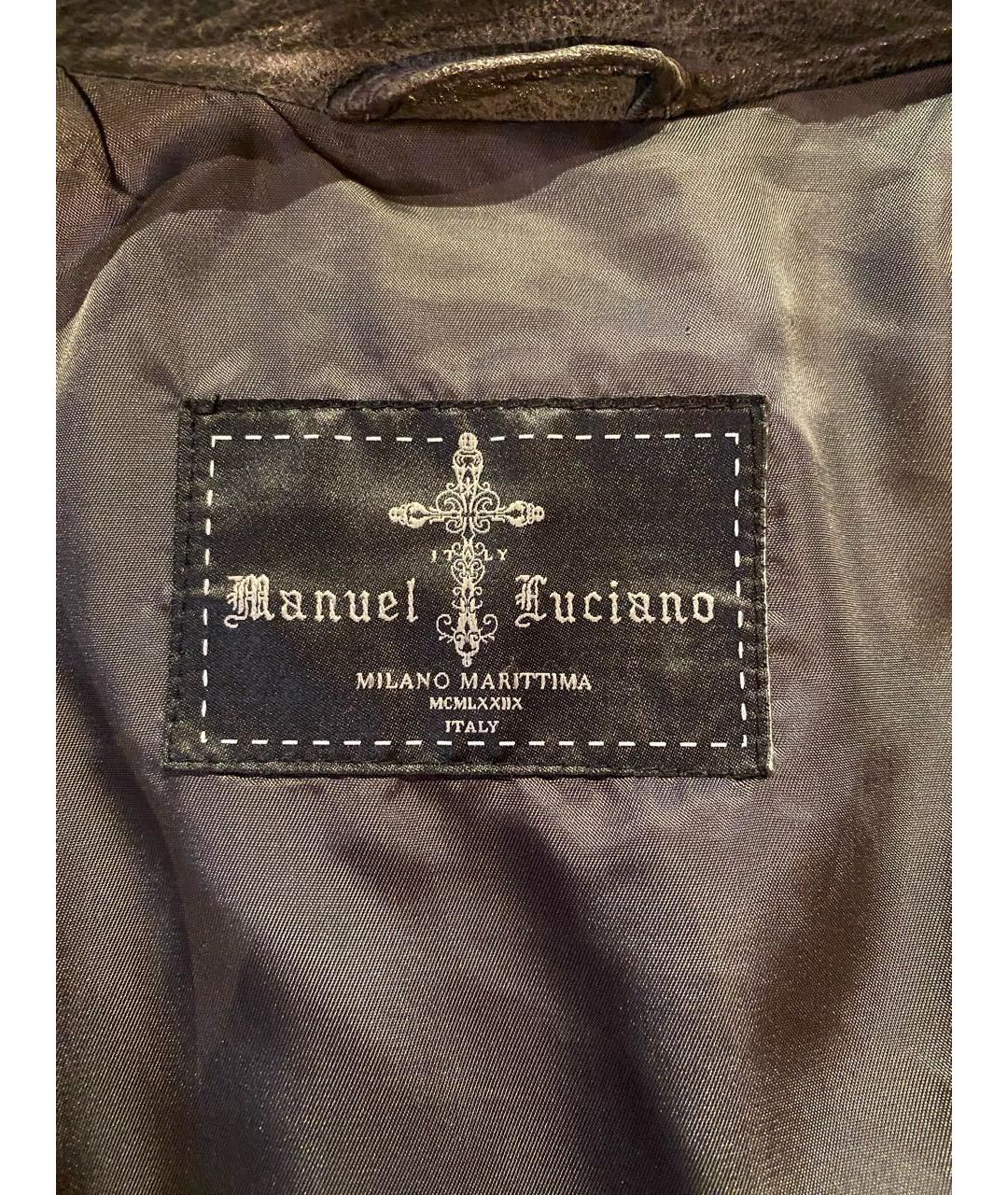 MANUEL LUCIANO Серая кожаная куртка, фото 5