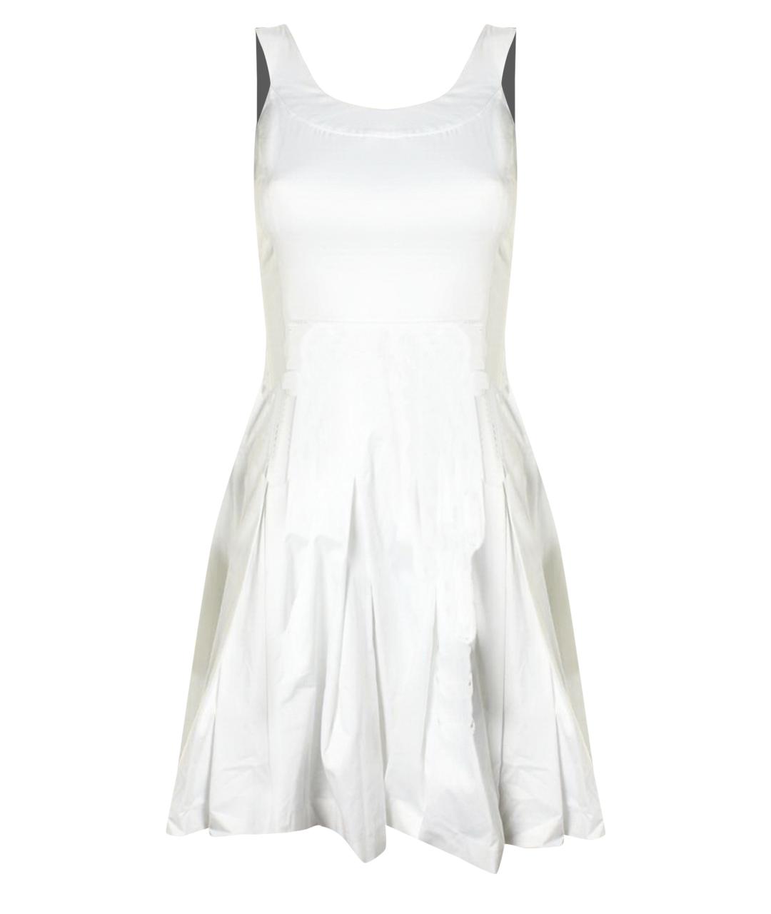 CALVIN KLEIN Белое хлопко-эластановое повседневное платье, фото 1