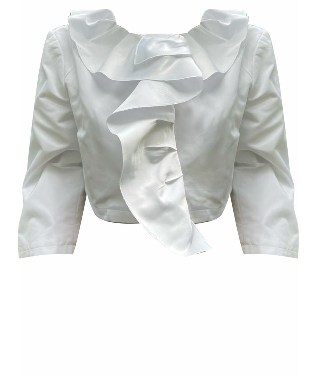 P.A.R.O.S.H. Белый полиэстеровый жакет/пиджак, фото 1