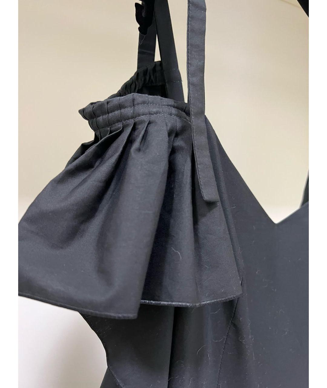 ALBERTA FERRETTI Черное хлопковое платье, фото 3