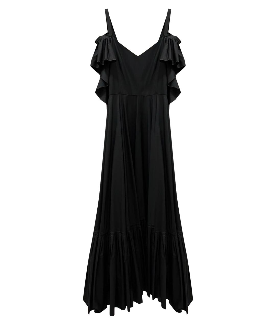 ALBERTA FERRETTI Черное хлопковое платье, фото 1