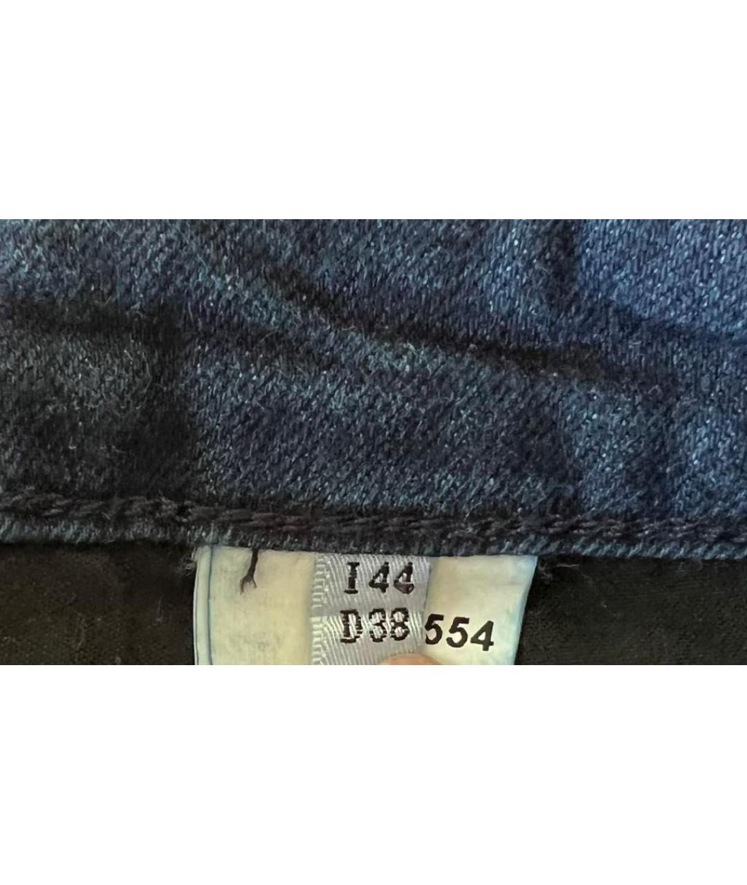 BLUMARINE Синие хлопко-эластановые джинсы слим, фото 4