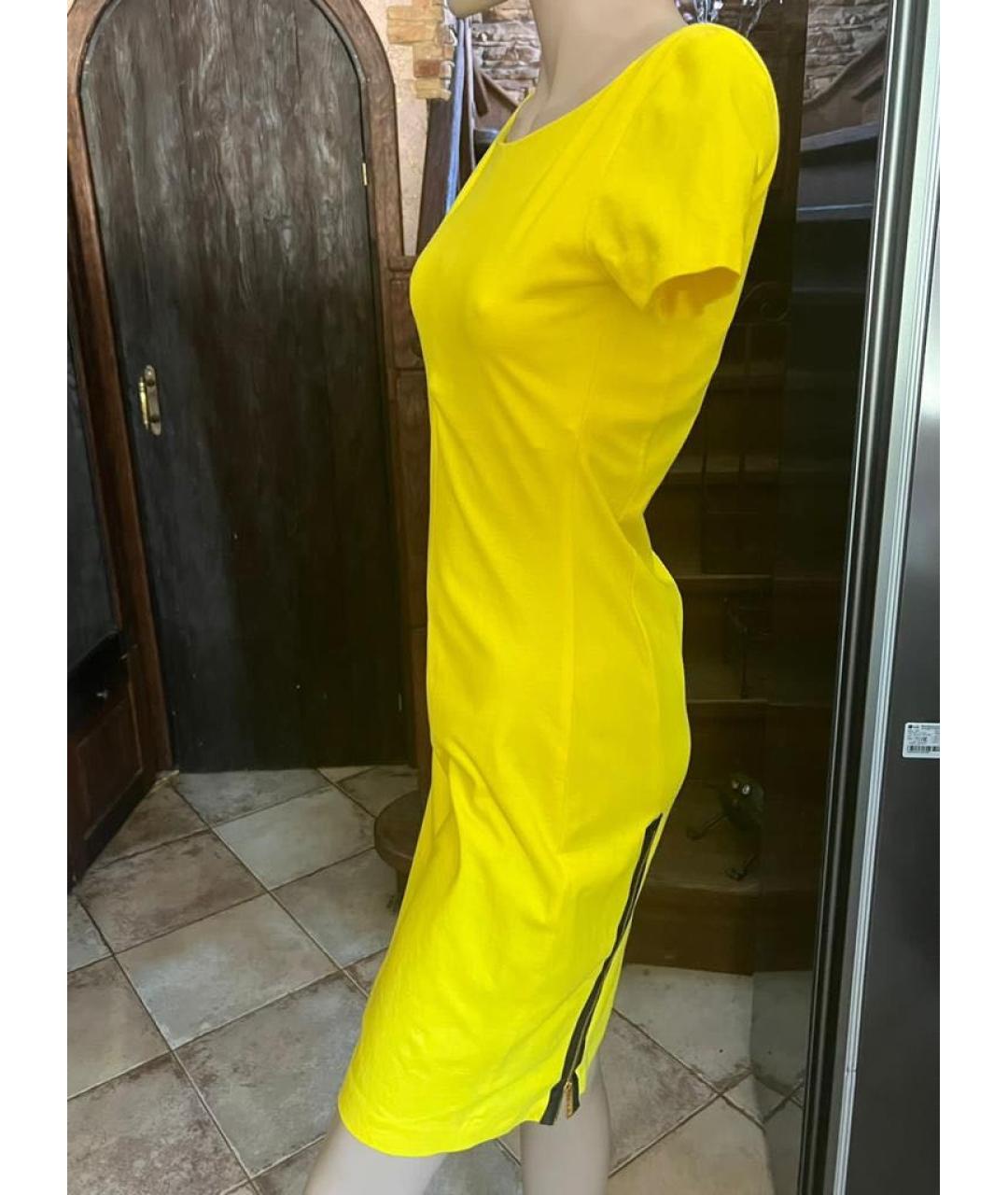 VERSUS VERSACE Желтое хлопковое платье, фото 3