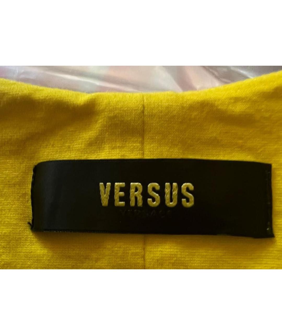 VERSUS VERSACE Желтое хлопковое платье, фото 4