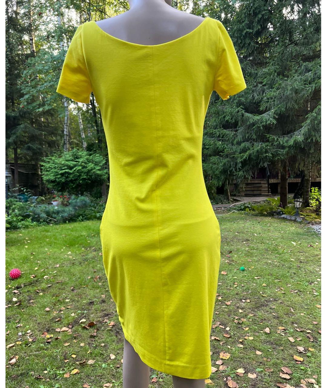 VERSUS VERSACE Желтое хлопковое платье, фото 2