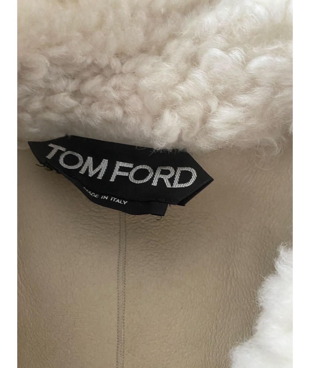 TOM FORD Бежевая шерстяная дубленка, фото 4