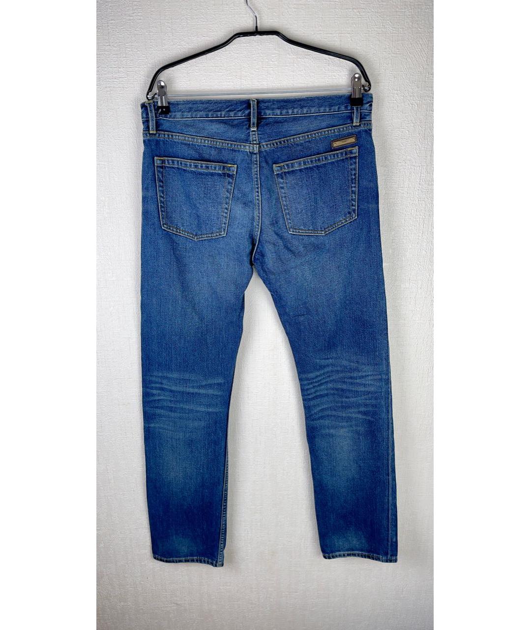 BURBERRY BRIT Синие хлопковые прямые джинсы, фото 2