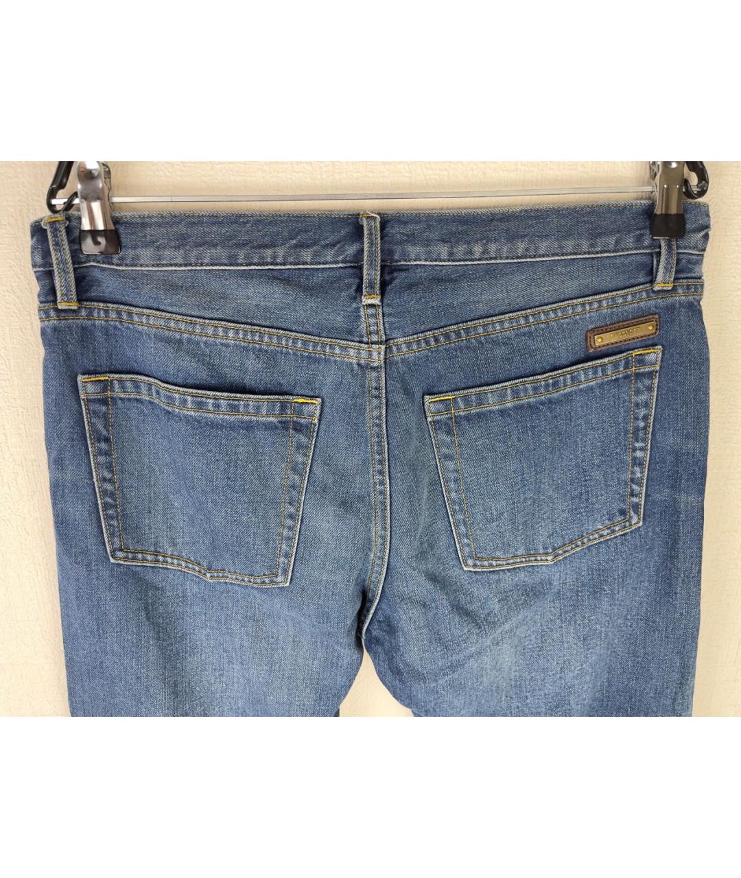 BURBERRY BRIT Синие хлопковые прямые джинсы, фото 4