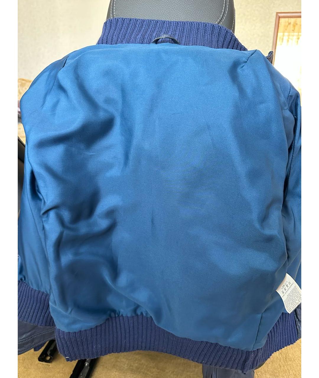 BRIAN DALES Темно-синяя кожаная куртка, фото 3