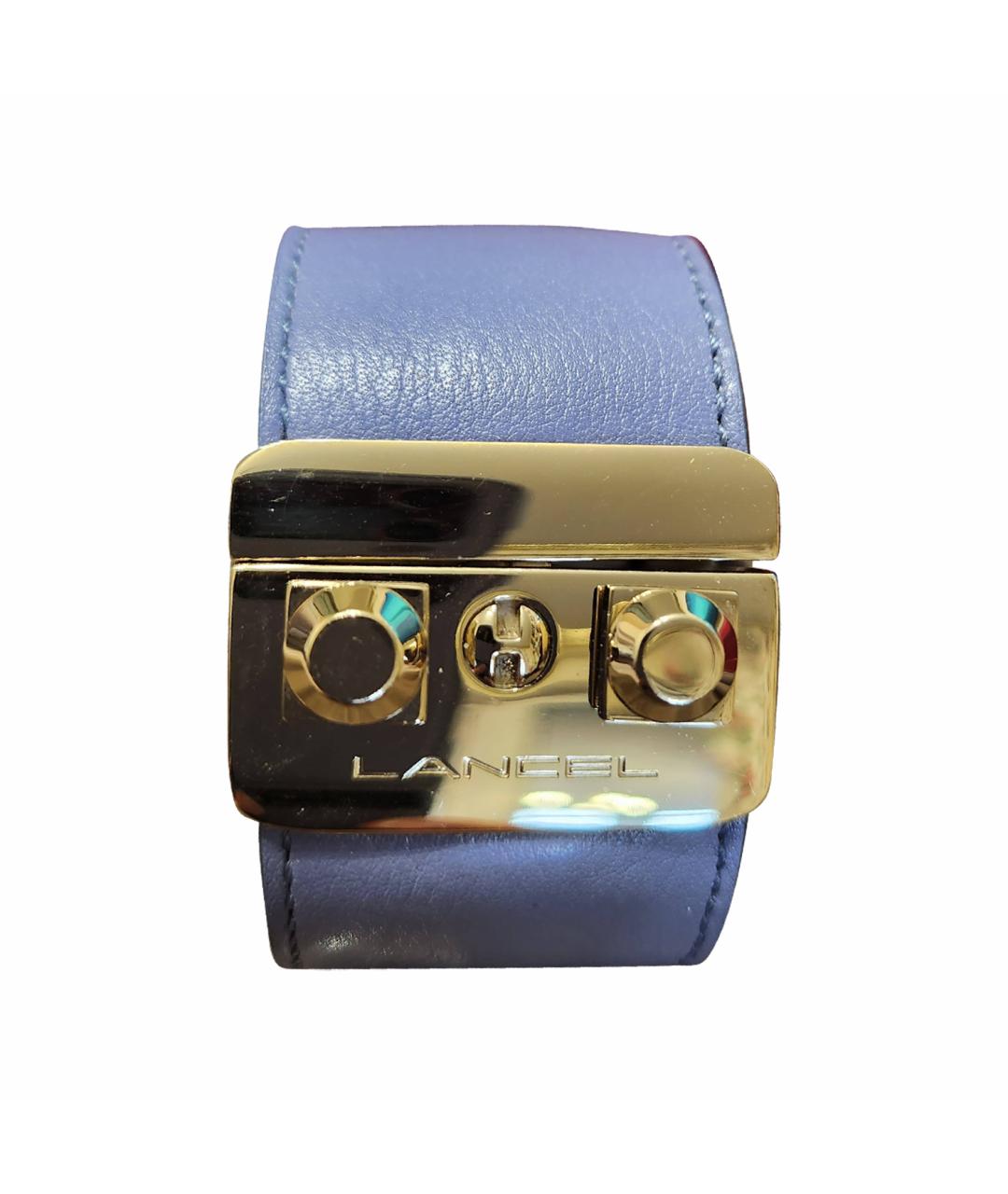LANCEL Голубой кожаный браслет, фото 1