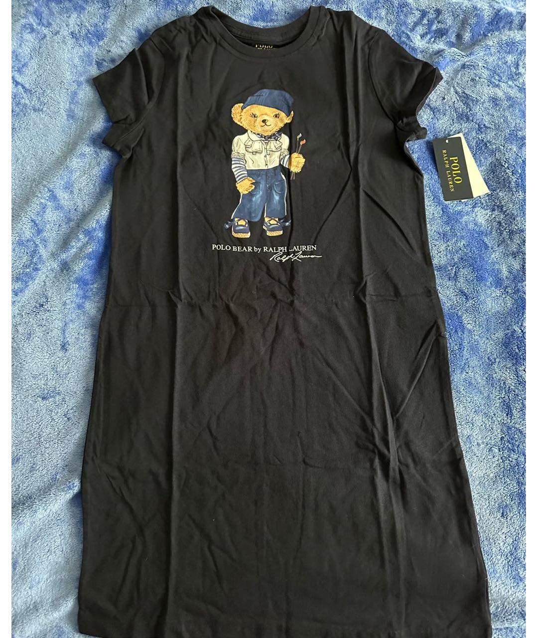 POLO RALPH LAUREN Темно-синее хлопковое повседневное платье, фото 8