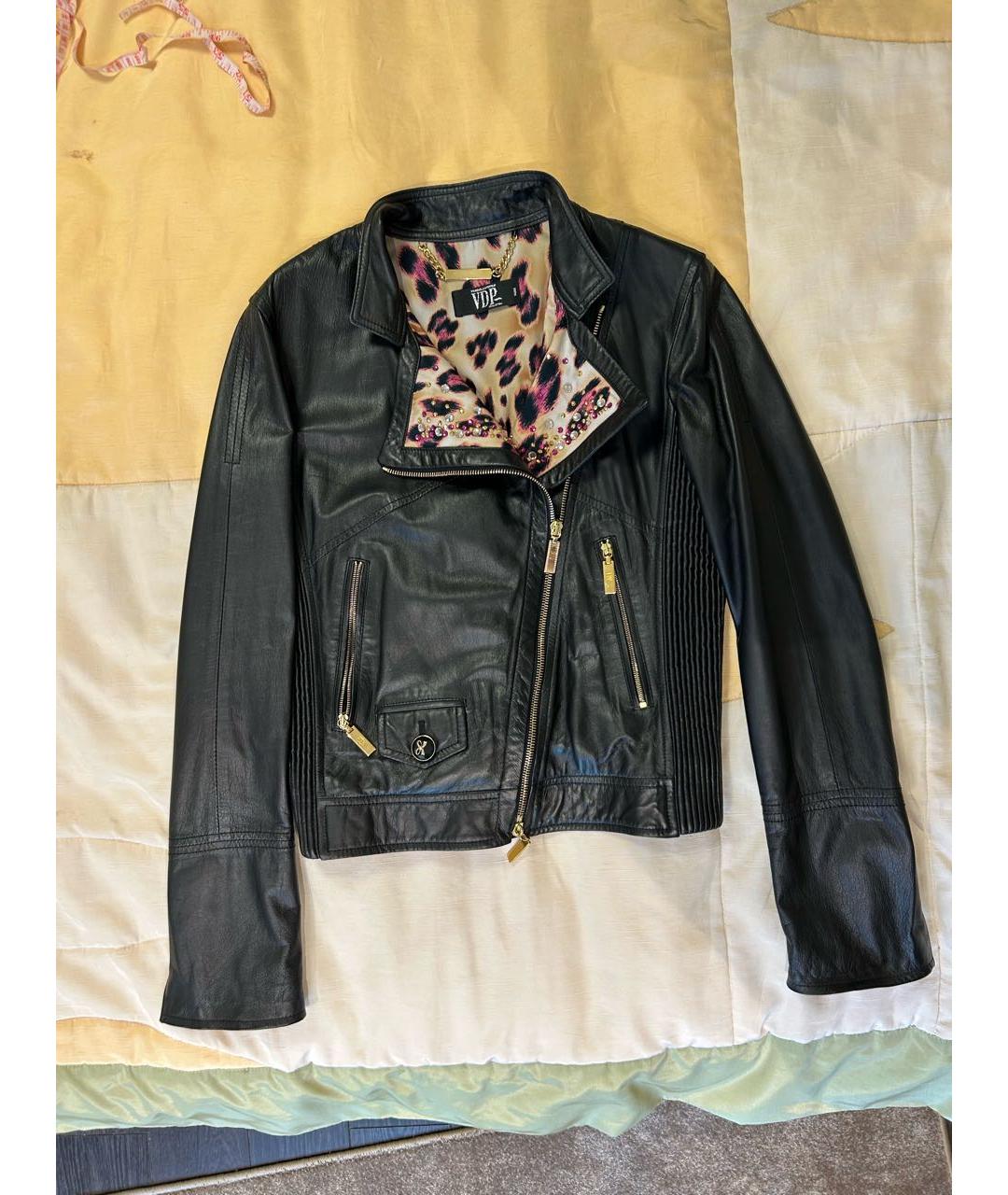 VDP Черная кожаная куртка, фото 9