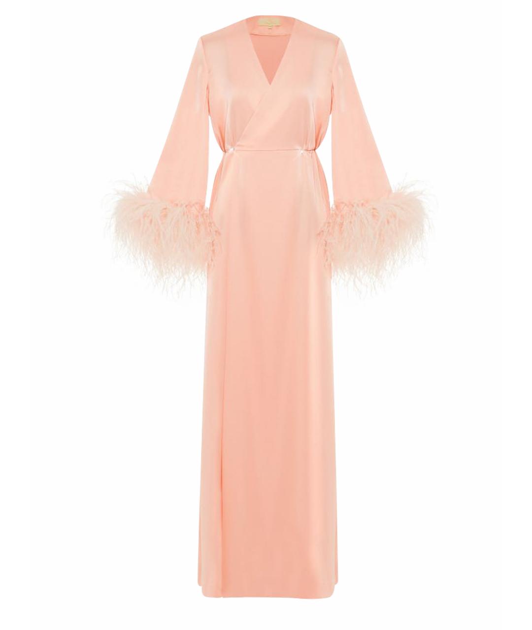 YANA RASKOVALOVA Розовое шелковое вечернее платье, фото 1