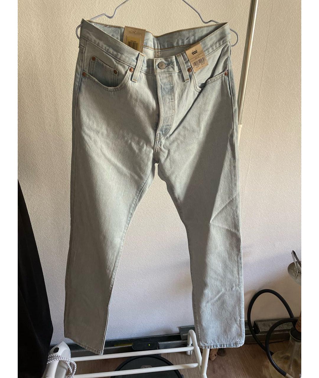 LEVI'S Голубые хлопковые прямые джинсы, фото 8