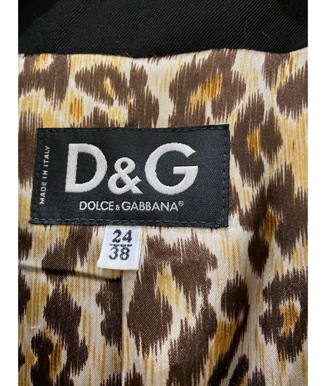 DOLCE&GABBANA Черный шерстяной жакет/пиджак, фото 4