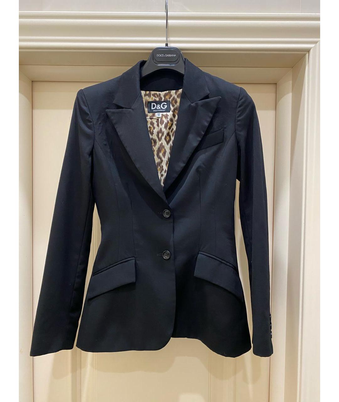 DOLCE&GABBANA Черный шерстяной жакет/пиджак, фото 9
