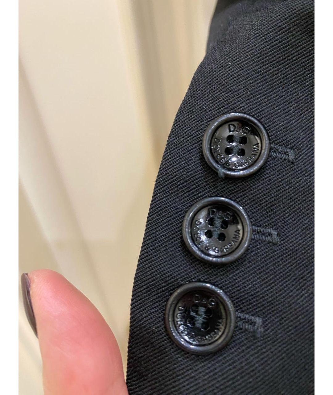 DOLCE&GABBANA Черный шерстяной жакет/пиджак, фото 3