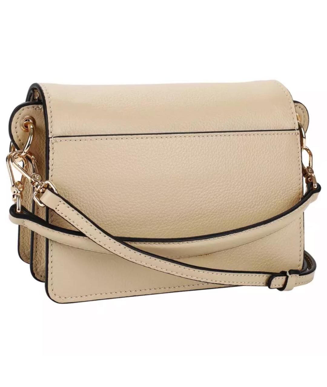 COCCINELLE Бежевая кожаная сумка с короткими ручками, фото 2