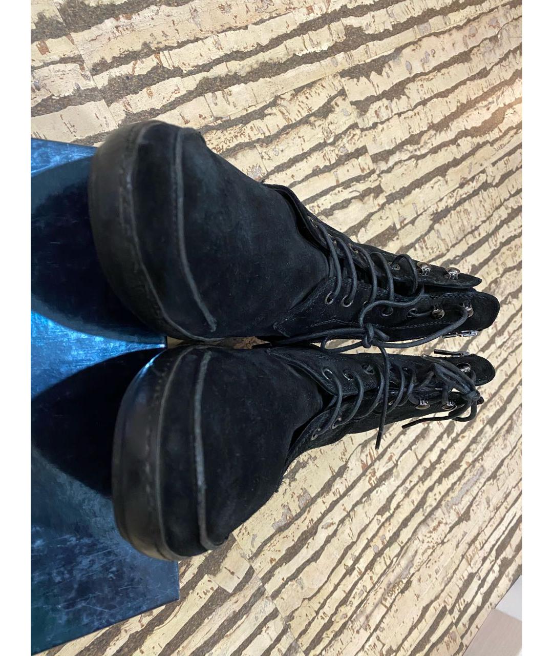 FABI Черные замшевые высокие ботинки, фото 5