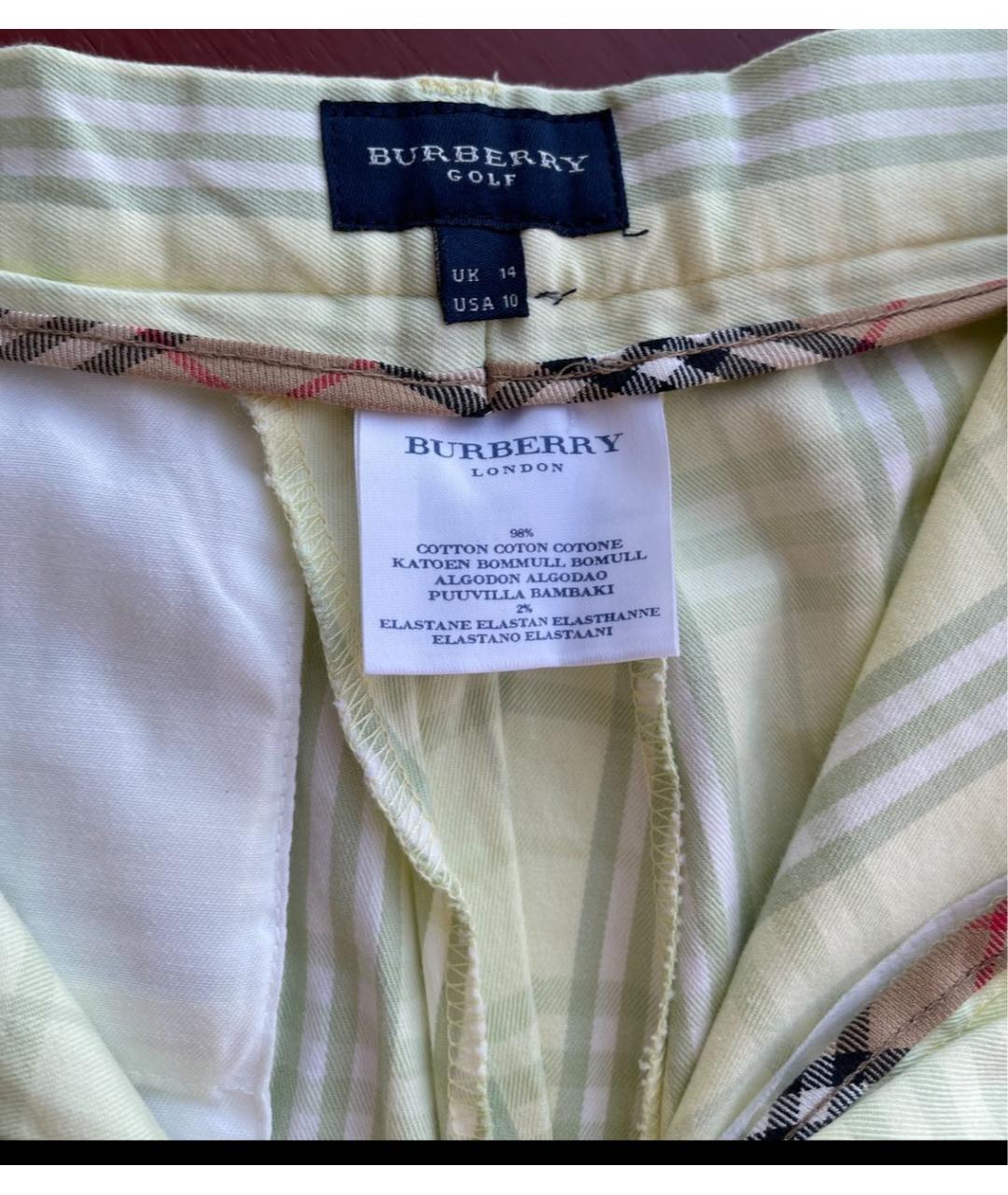 BURBERRY Мульти хлопко-эластановые шорты, фото 5