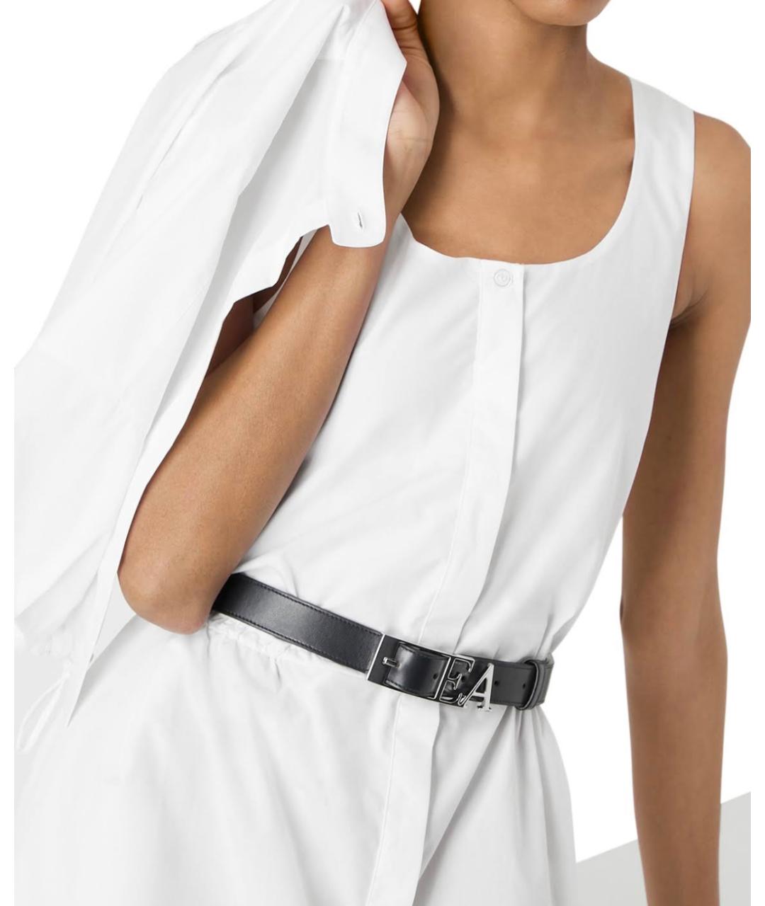 EMPORIO ARMANI Белое хлопковое повседневное платье, фото 4