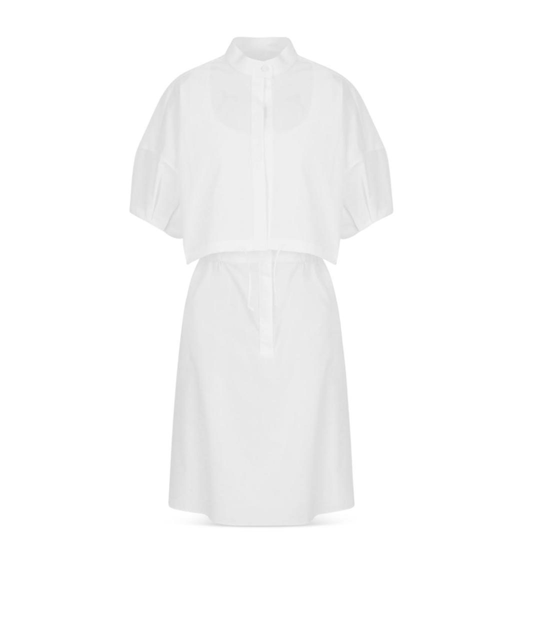 EMPORIO ARMANI Белое хлопковое повседневное платье, фото 1