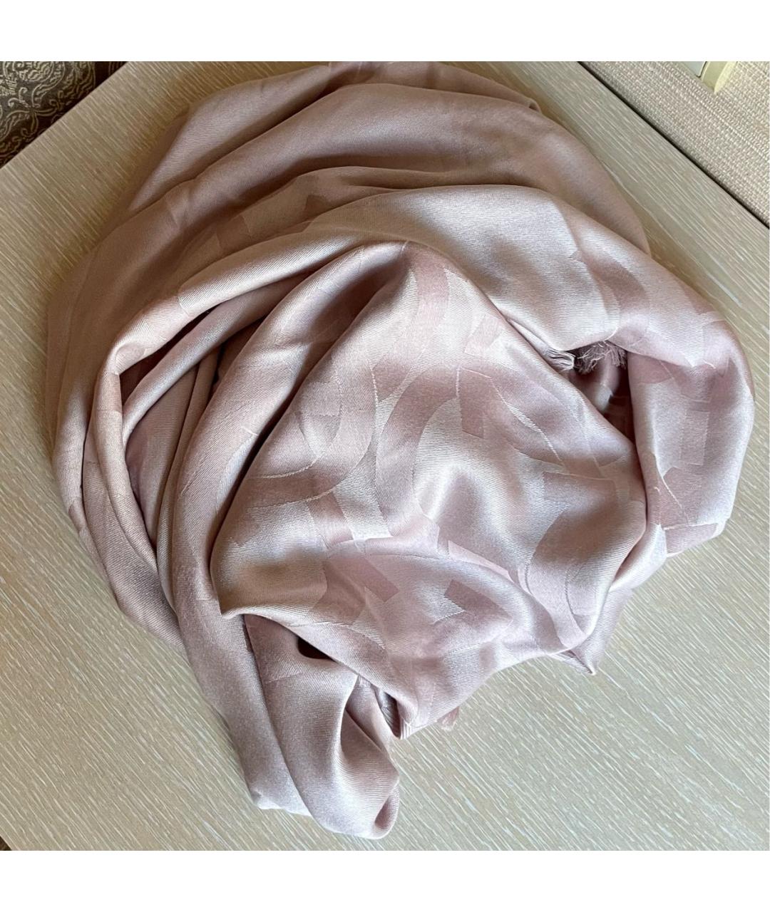 SALVATORE FERRAGAMO Розовый шерстяной платок, фото 2