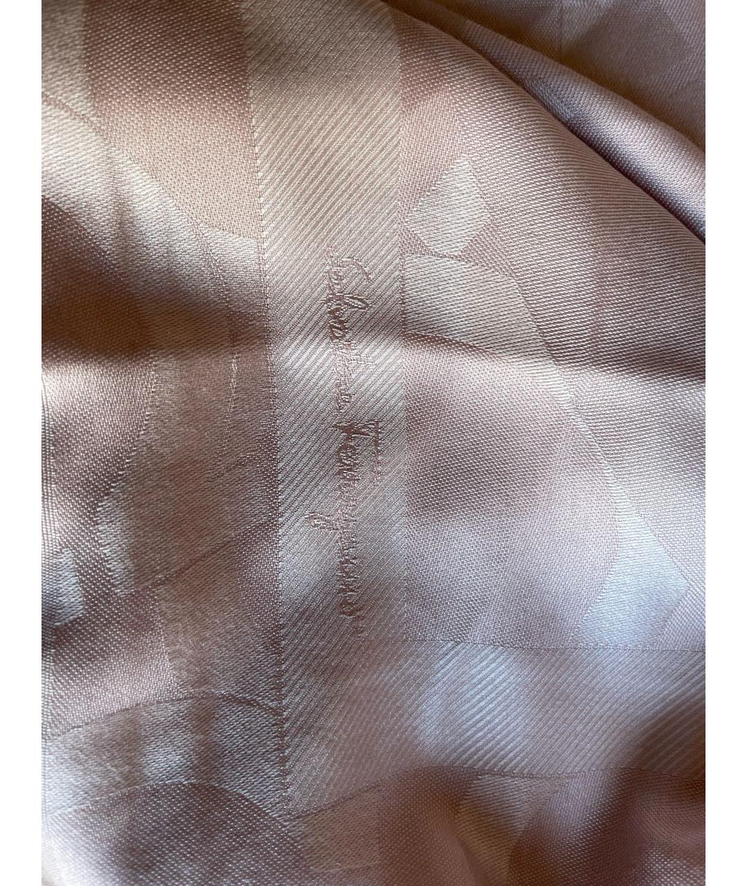 SALVATORE FERRAGAMO Розовый шерстяной платок, фото 7