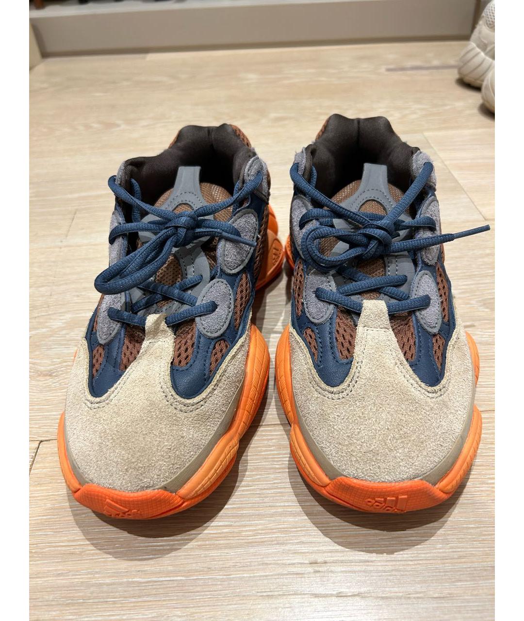 ADIDAS YEEZY Оранжевое замшевые кроссовки, фото 2