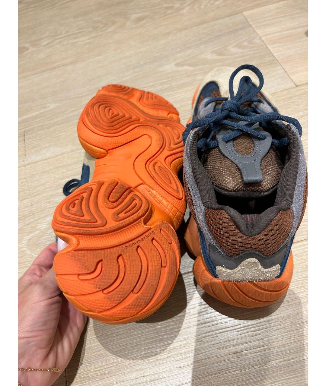 ADIDAS YEEZY Оранжевое замшевые кроссовки, фото 6