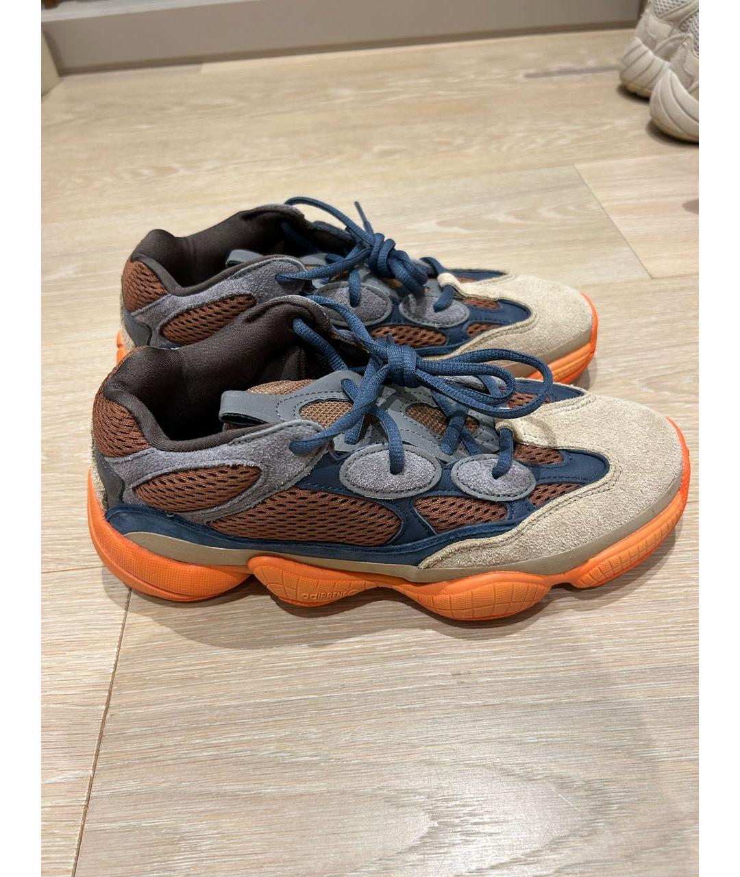 ADIDAS YEEZY Оранжевое замшевые кроссовки, фото 7