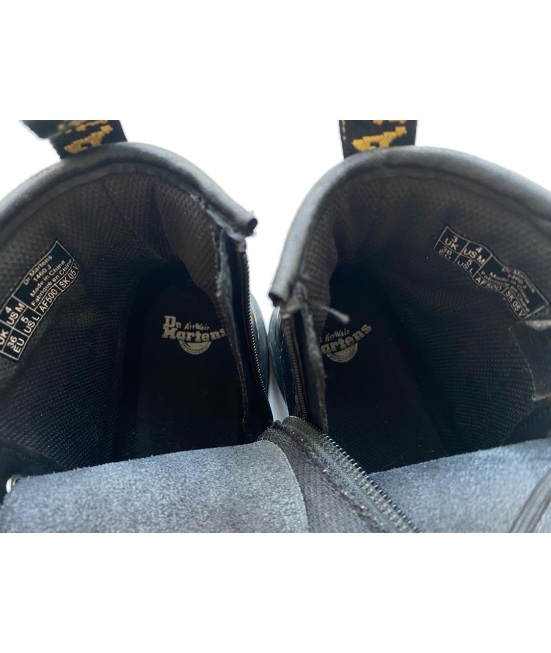 DR. MARTENS Черные кожаные ботинки, фото 7