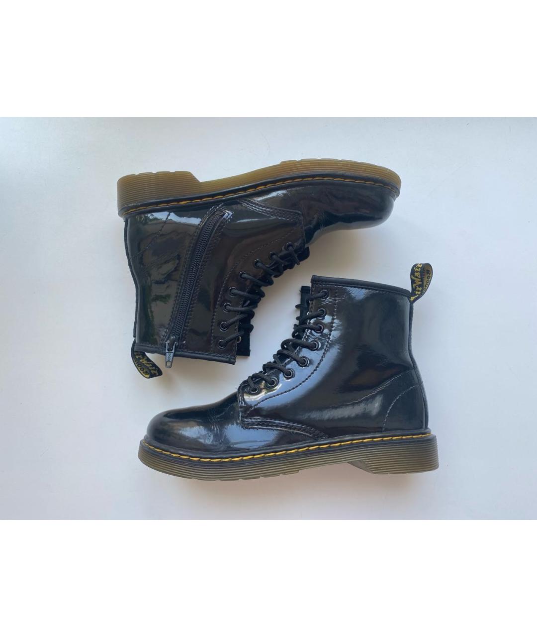 DR. MARTENS Черные кожаные ботинки, фото 2