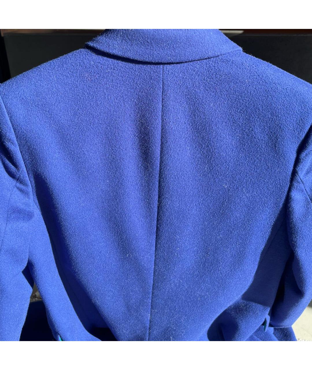 PAUL SMITH Темно-синее шерстяное пальто, фото 3