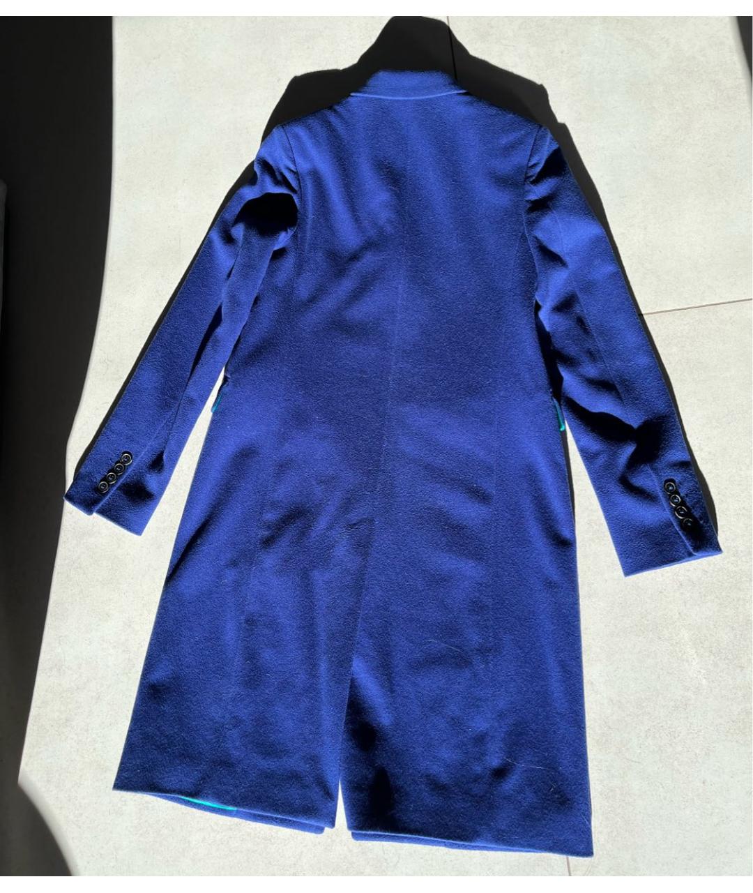 PAUL SMITH Темно-синее шерстяное пальто, фото 2