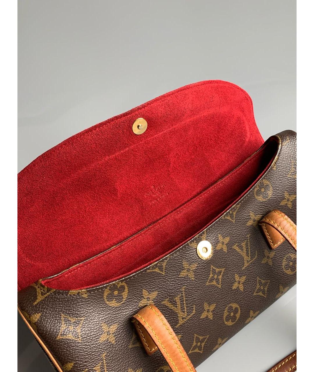 LOUIS VUITTON PRE-OWNED Коричневая сумка с короткими ручками, фото 6