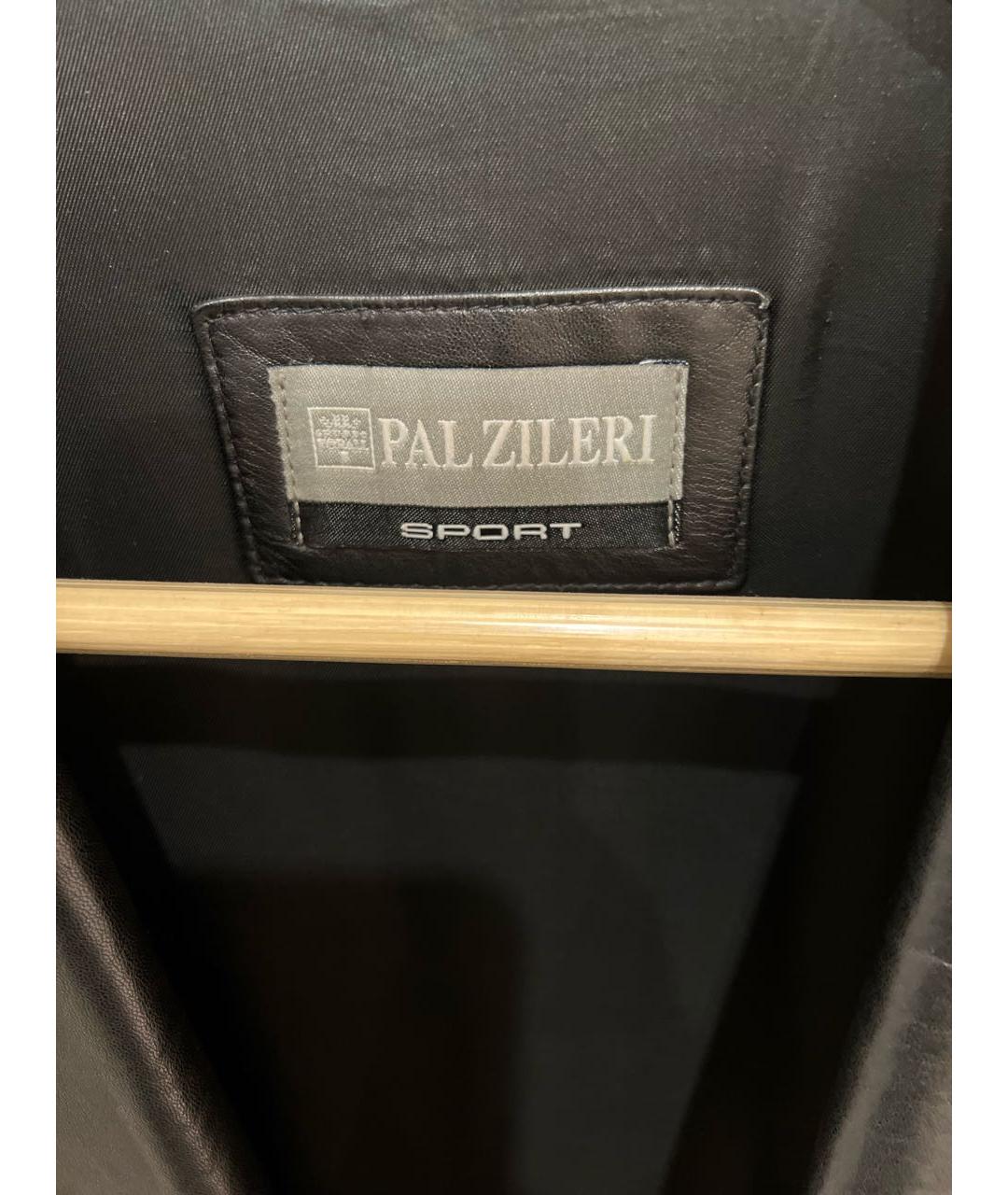 PAL ZILERI Черный кожаный пиджак, фото 6