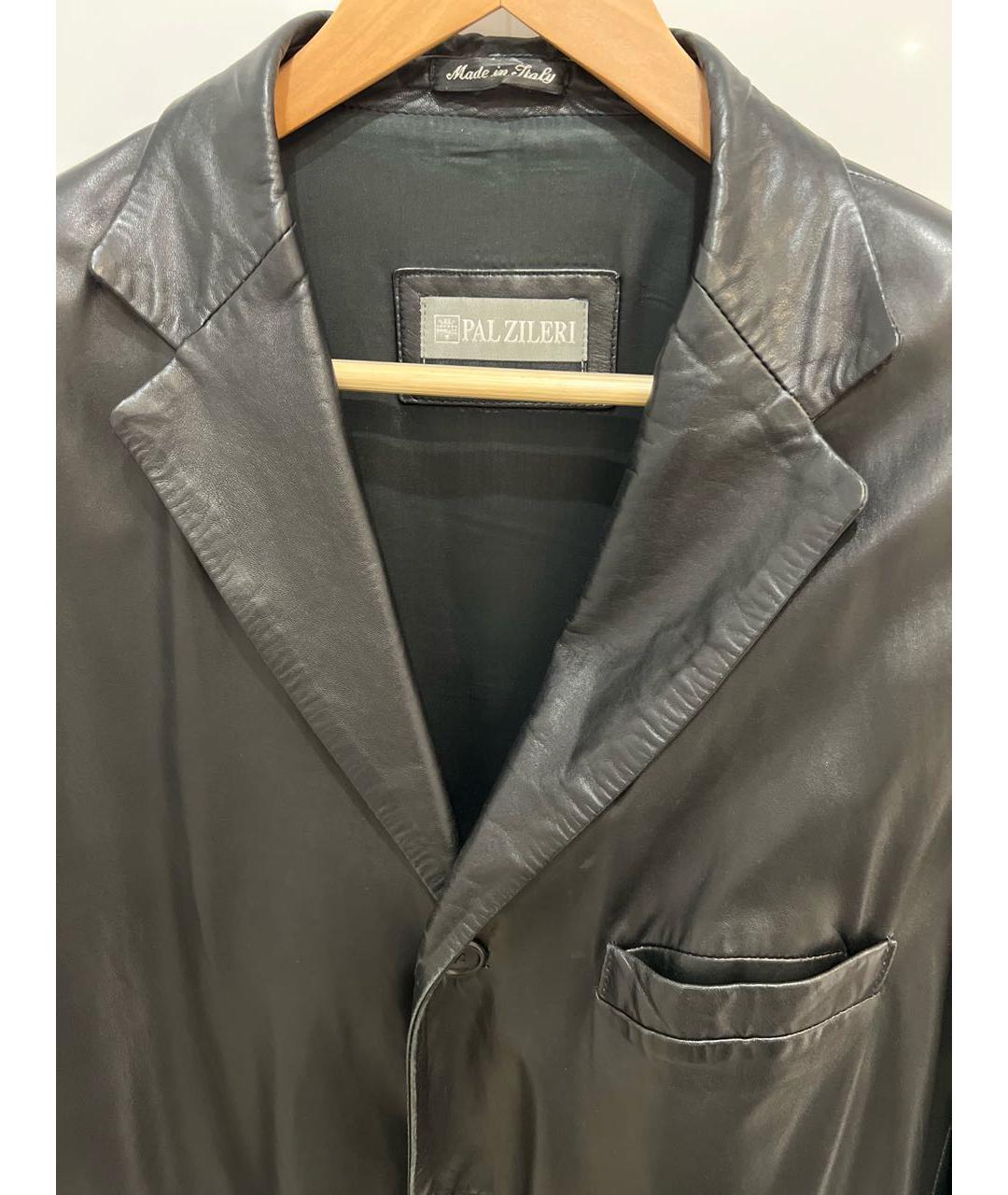 PAL ZILERI Черный кожаный пиджак, фото 3