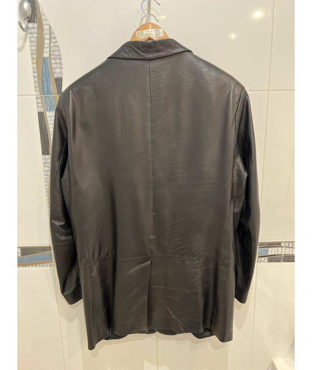 PAL ZILERI Черный кожаный пиджак, фото 2