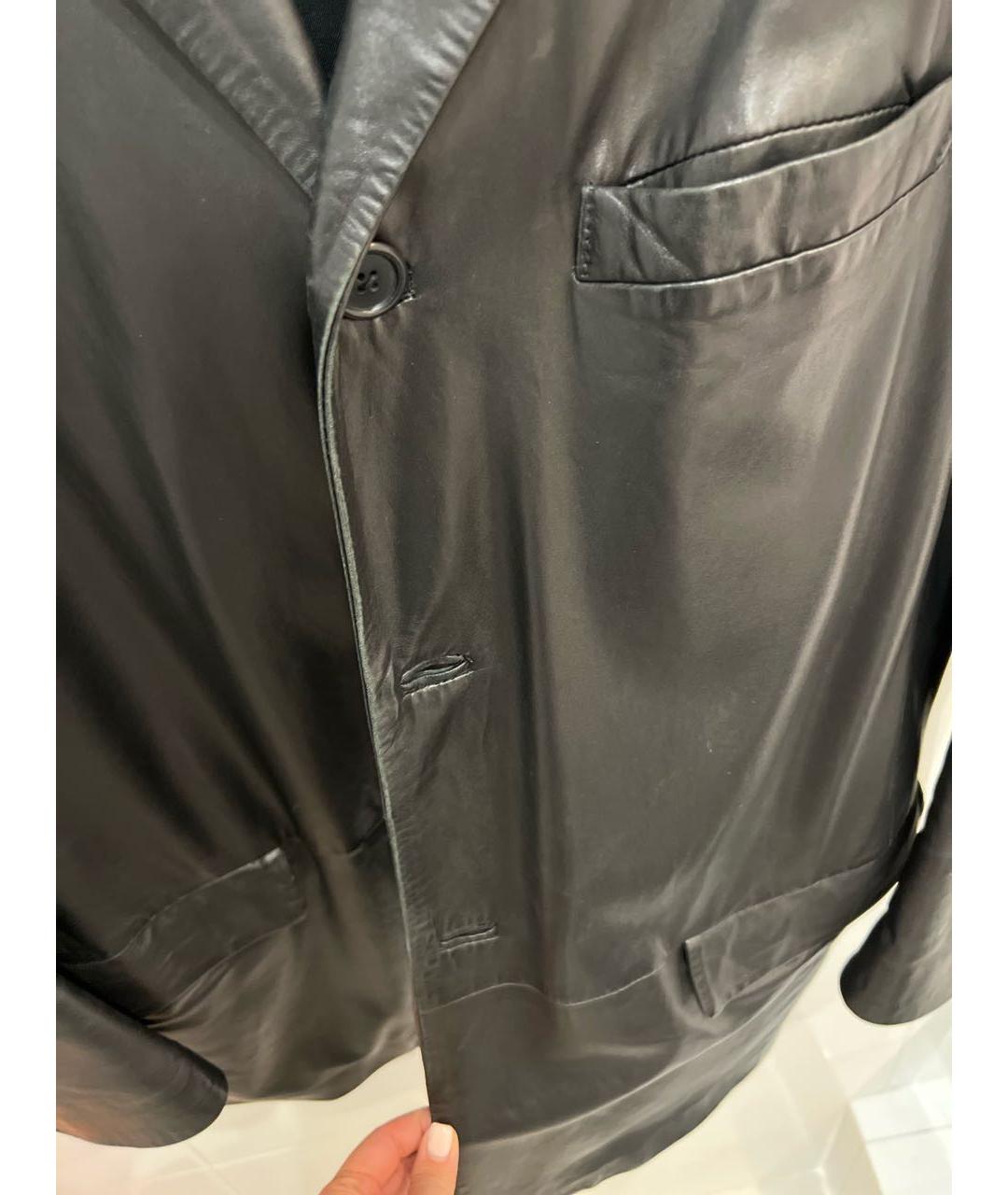 PAL ZILERI Черный кожаный пиджак, фото 5