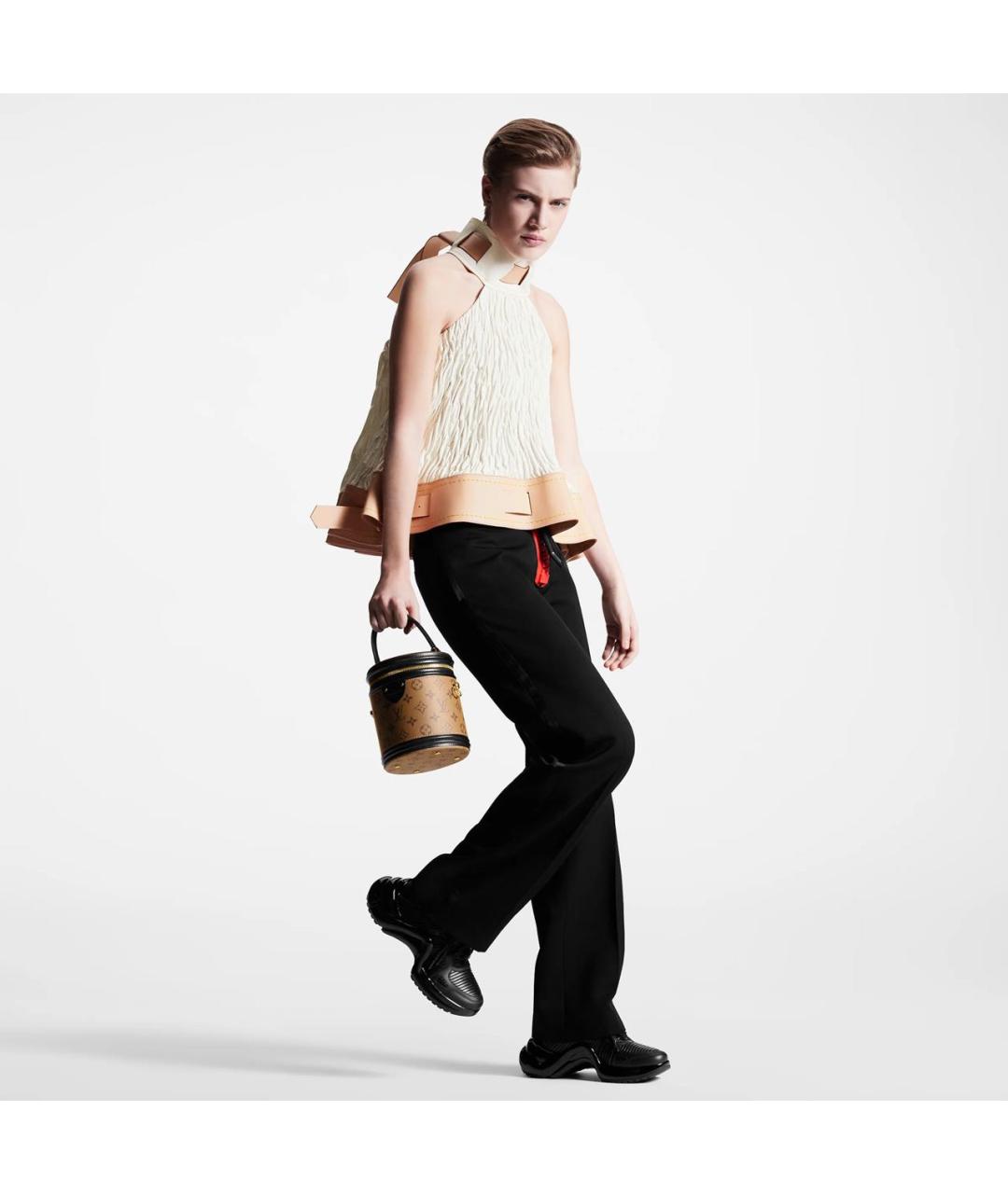 LOUIS VUITTON Черные кожаные кроссовки, фото 7
