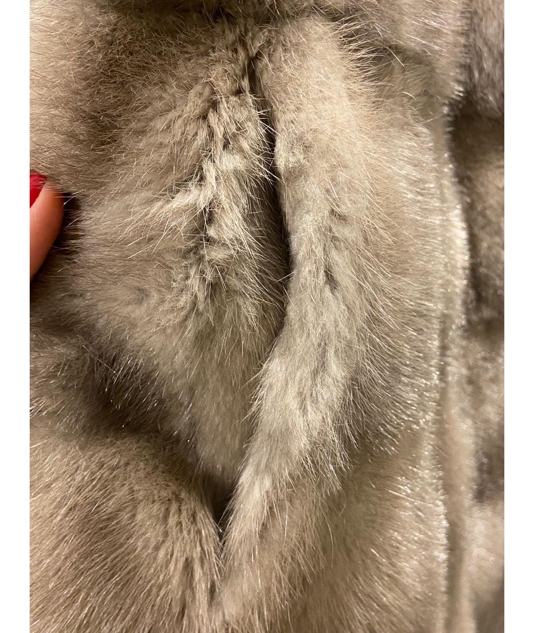 P.A.R.O.S.H. Антрацитовое меховое пальто, фото 5