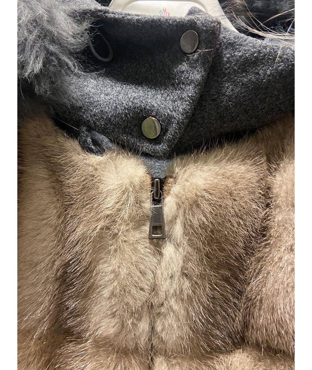 P.A.R.O.S.H. Антрацитовое меховое пальто, фото 4