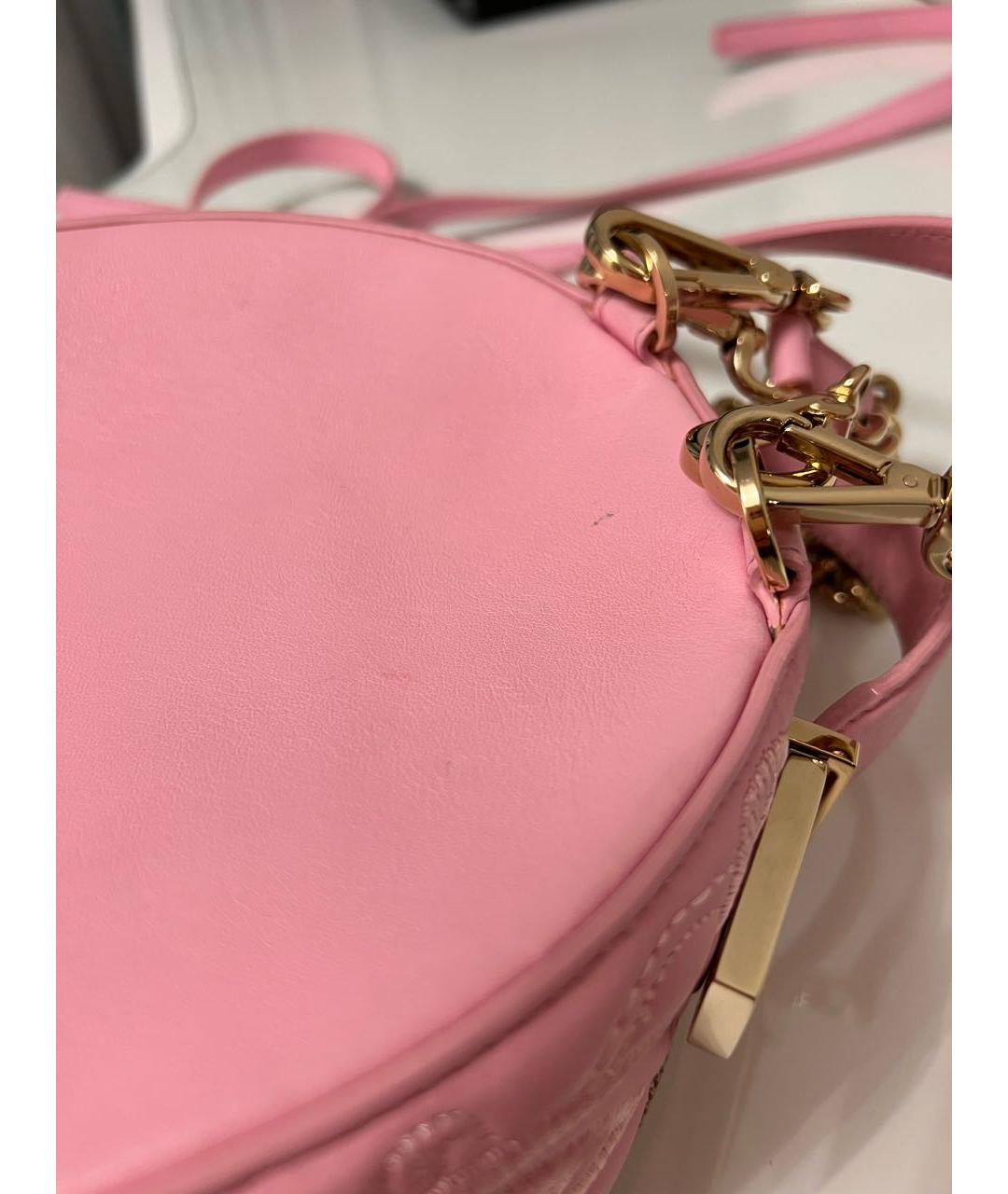 VERSACE Розовый кожаный рюкзак, фото 8