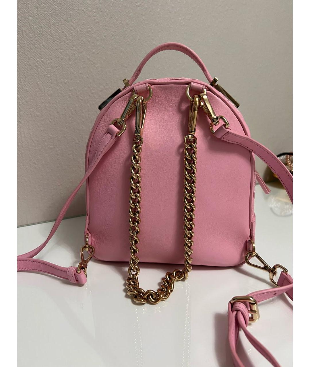 VERSACE Розовый кожаный рюкзак, фото 3