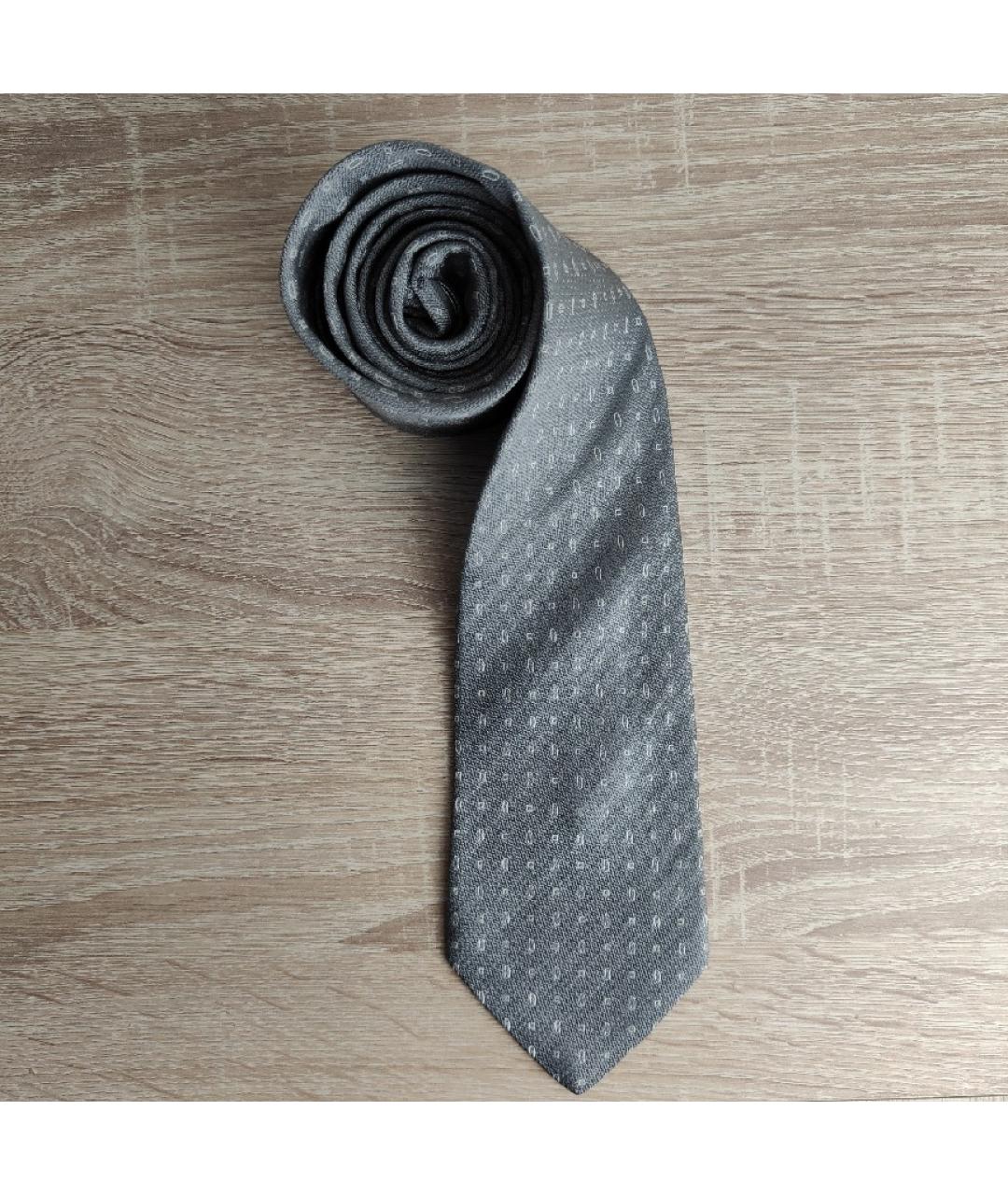 CHRISTIAN DIOR PRE-OWNED Серый шелковый галстук, фото 8