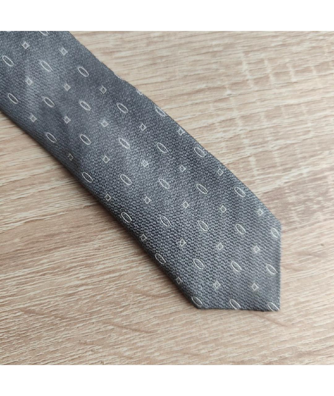 CHRISTIAN DIOR PRE-OWNED Серый шелковый галстук, фото 2