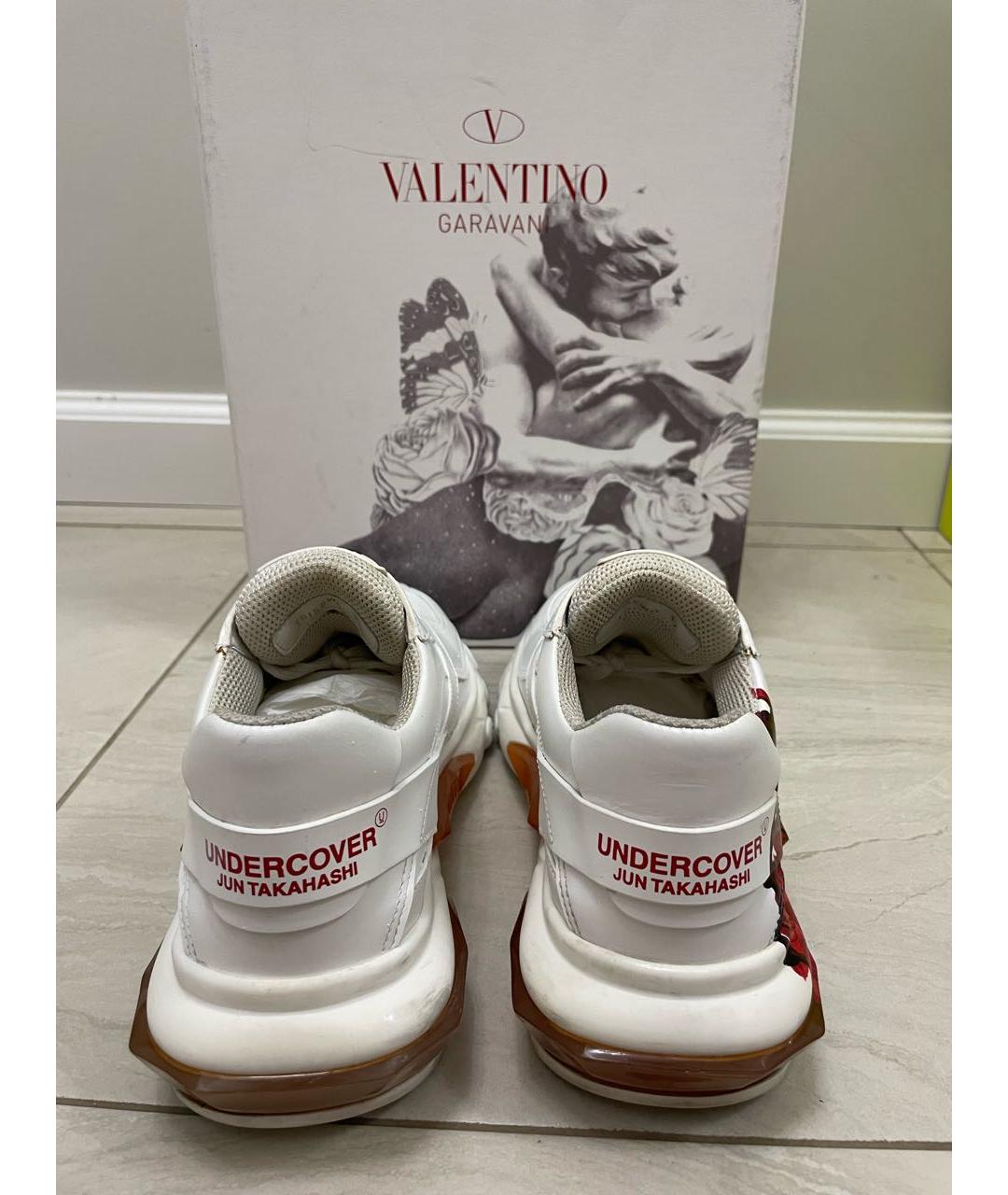 VALENTINO Белые кожаные кроссовки, фото 4