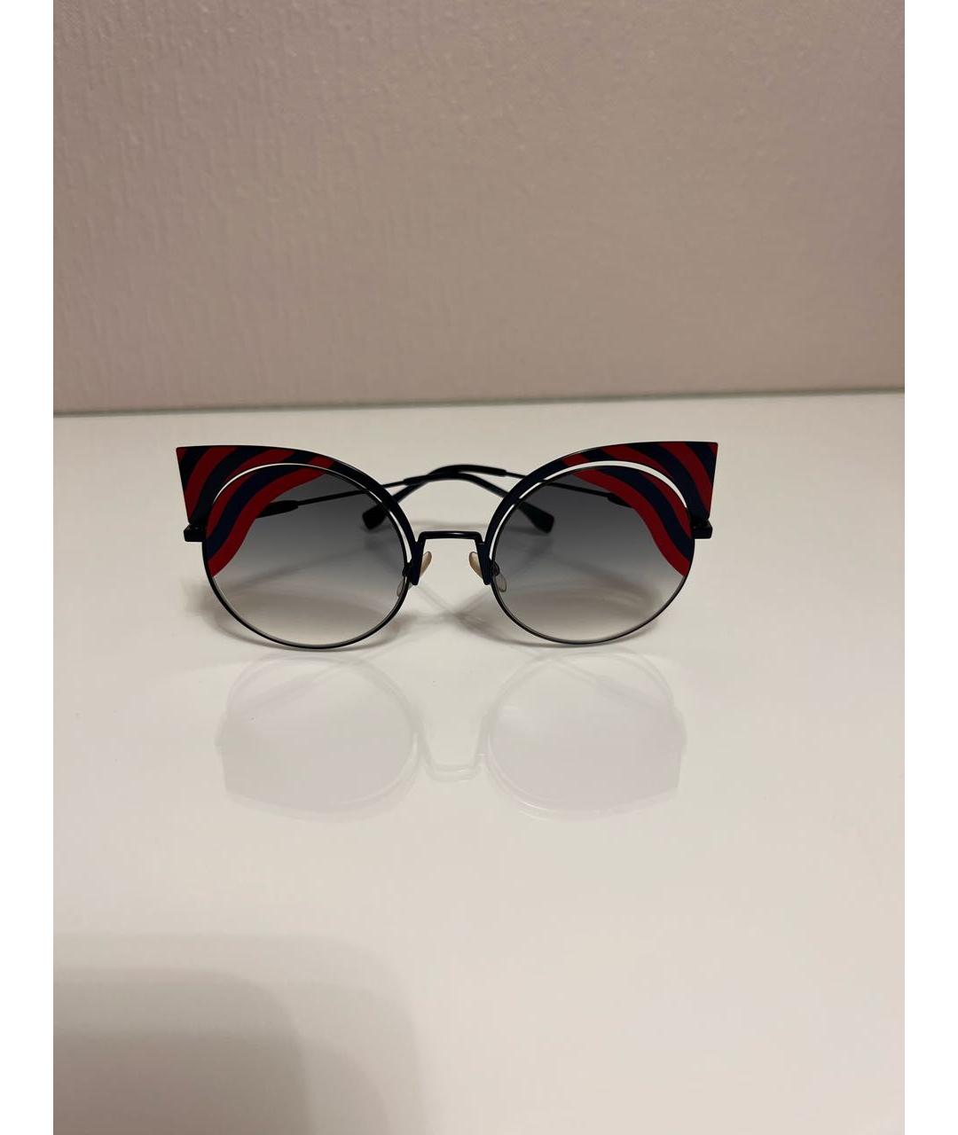 FENDI Мульти металлические солнцезащитные очки, фото 5
