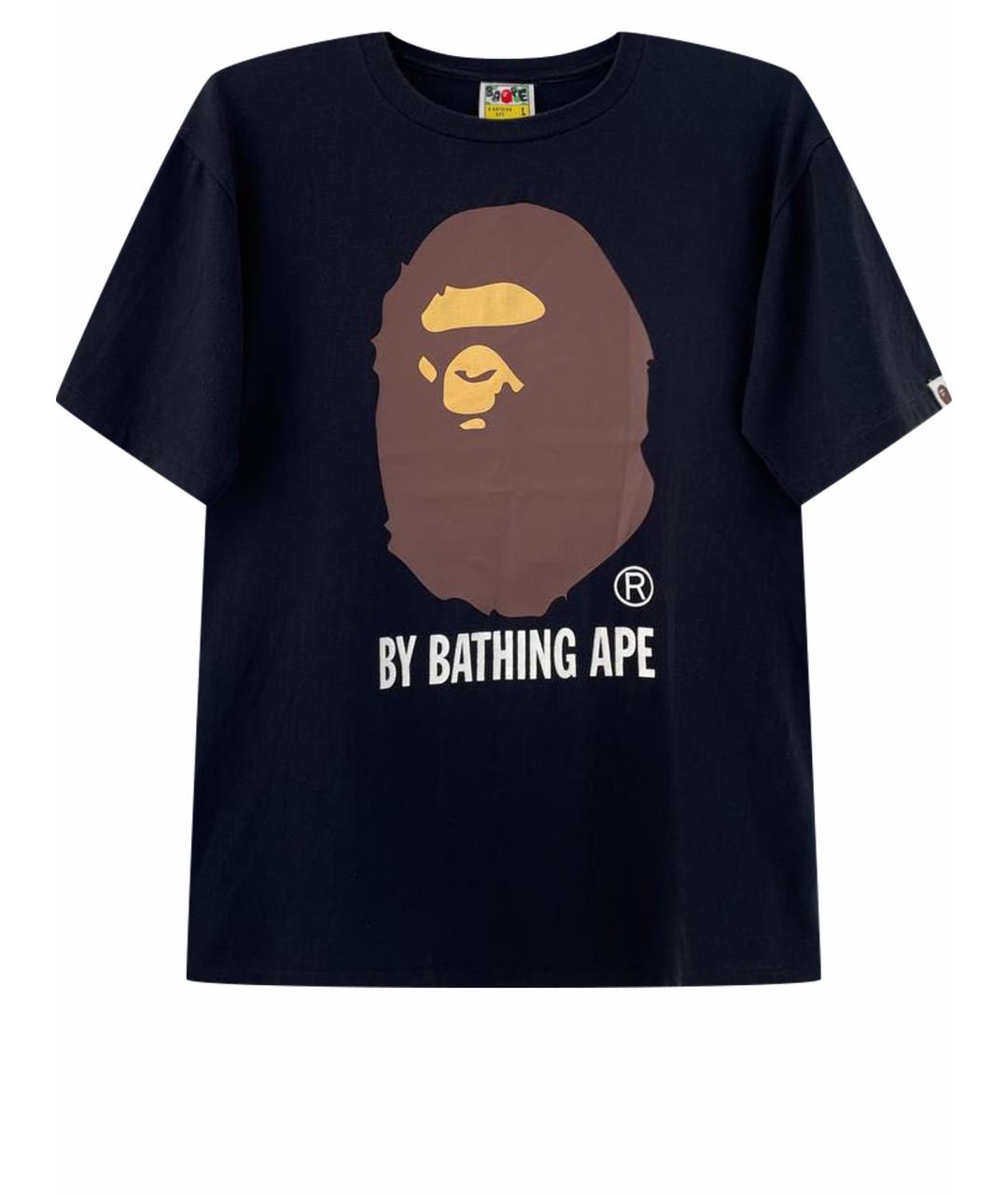 A BATHING APE Черная хлопковая футболка, фото 1